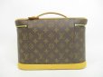 Photo2: LOUIS VUITTON Monogram Leather Brown Cosmetic Bag Nice With Strap #4402 (2)