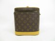 Photo3: LOUIS VUITTON Monogram Leather Brown Cosmetic Bag Nice With Strap #4402