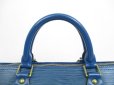 Photo7: LOUIS VUITTON Epi Leather Blue Hand Bag Purse Speedy30 #4403