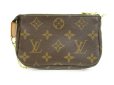 Photo2: LOUIS VUITTON Monogram Leather Brown Chain Pouch Accessories Pouch #4410 (2)