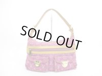 LOUIS VUITTON Monogram Denim Pink Shoulder Bag Baggy PM #4413