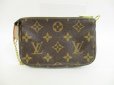 Photo2: LOUIS VUITTON Monogram Leather Brown T&B Accessories Chain Pouch #4432 (2)