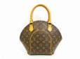 Photo2: LOUIS VUITTON Monogram Leather Brown Hand Bag Purse Ellipse PM #4436 (2)