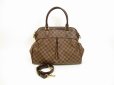 Photo1: LOUIS VUITTON Damier Leather Brown Hand Bag With Strap Trevi GM #4437 (1)