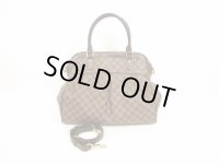 LOUIS VUITTON Damier Leather Brown Hand Bag With Strap Trevi GM #4437