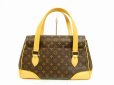 Photo2: LOUIS VUITTON Monogram Leather Brown Hand Bag Purse Beverly GM #4439 (2)