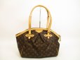 Photo2: LOUIS VUITTON Monogram Leather Brown Tote&Shoppers Bag Tivoli GM #4451 (2)