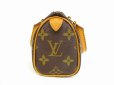 Photo3: LOUIS VUITTON Monogram Leather Brown Hand Bag Mini Speedy w/Strap #4452