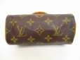 Photo5: LOUIS VUITTON Monogram Leather Brown Hand Bag Mini Speedy w/Strap #4452