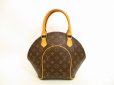 Photo1: LOUIS VUITTON Monogram Leather Brown Hand Bag Purse Ellipse PM #4454 (1)