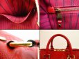 Photo11: LOUIS VUITTON Leather Empreinte Red Hand Bag Speedy 25 Bandouliere #4460