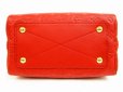 Photo5: LOUIS VUITTON Leather Empreinte Red Hand Bag Speedy 25 Bandouliere #4460