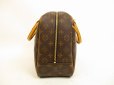 Photo3: LOUIS VUITTON Monogram Leather Brown Hand Bag Purse Deauville #4463