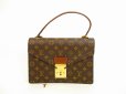 Photo1: LOUIS VUITTON Monogram Leather Brown Hand Bag Purse Concorde #4465 (1)