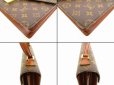 Photo6: LOUIS VUITTON Monogram Leather Brown Hand Bag Purse Concorde #4465