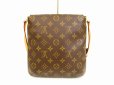 Photo2: LOUIS VUITTON Monogram Leatger Brown Shoulder Bag Musette Salsa Short #4468 (2)