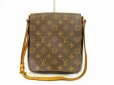 Photo1: LOUIS VUITTON Monogram Leatger Brown Shoulder Bag Musette Salsa Short #4469 (1)