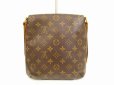 Photo2: LOUIS VUITTON Monogram Leatger Brown Shoulder Bag Musette Salsa Short #4469 (2)