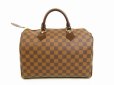 Photo2: LOUIS VUITTON Damier Leather Brown Hand Bag Purse Speedy30 #4470 (2)