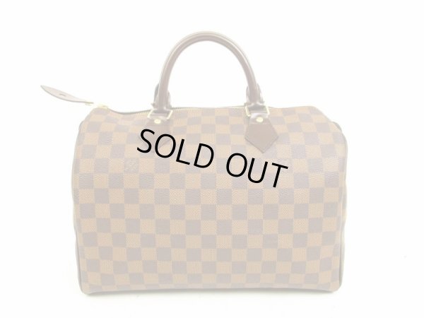 Photo2: LOUIS VUITTON Damier Leather Brown Hand Bag Purse Speedy30 #4470