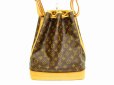 Photo2: LOUIS VUITTON Monogram Leather Brown Shoulder Bag Purse Noe #4471 (2)