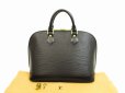 Photo1: LOUIS VUITTON Epi Leather Black Hand Bag Purse Alma #4472 (1)