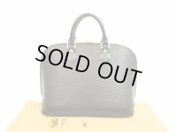 LOUIS VUITTON Epi Leather Black Hand Bag Purse Alma #4472