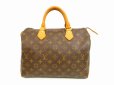 Photo1: LOUIS VUITTON Monogram Leather Brown Hand Bag Purse Speedy30 #4474 (1)