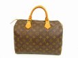 Photo2: LOUIS VUITTON Monogram Leather Brown Hand Bag Purse Speedy30 #4474 (2)