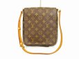 Photo1: LOUIS VUITTON Monogram Leatger Brown Shoulder Bag Musette Salsa Short #4479 (1)