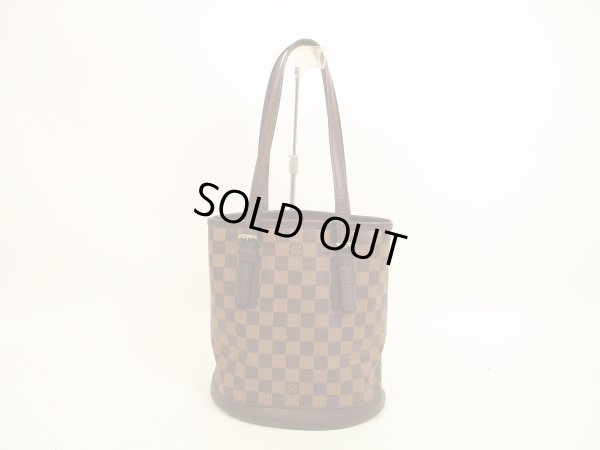 Photo1: LOUIS VUITTON Damier Leather Brown Tote&Shoppers Bag Marais #4480