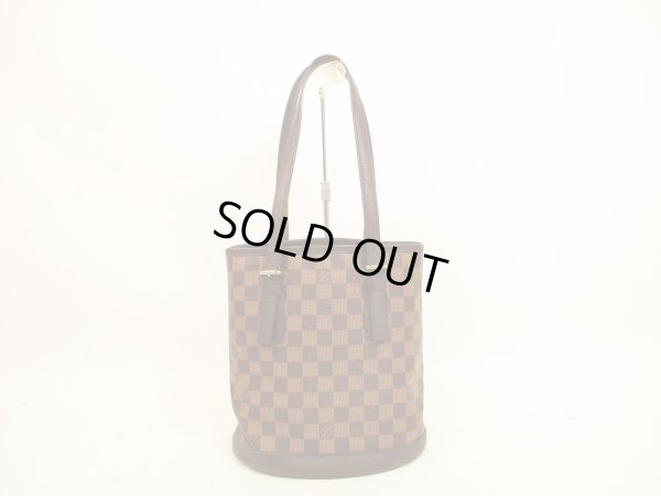 Photo2: LOUIS VUITTON Damier Leather Brown Tote&Shoppers Bag Marais #4480