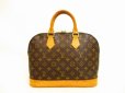 Photo2: LOUIS VUITTON Monogram Leather Brown Hand Bag Purse Alma #4482 (2)