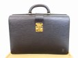 Photo1: LOUIS VUITTON Epi Leather Black Briefcase Doctor bag Fermoir #4489 (1)