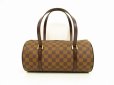 Photo2: VUITTON Damier Leather Brown Hand Bag Papillon30 With Pouch #4490 (2)