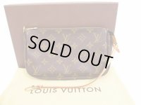 LOUIS VUITTON Monogram Leather Brown Accessories Pouch Pochette #4493