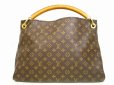 Photo2: LOUIS VUITTON Monogram Leather Brown Shoulder Bag Hobo Artsy MM #4496 (2)