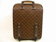 Photo2: LOUIS VUITTON Monogram Leather Brown Carry-on Bag Travel Bag Pegase 45 #4497 (2)