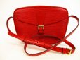 Photo1: LOUIS VUITTON Epi Leather Red Messenger&Cross-body Bag Jeune Fille #4498 (1)