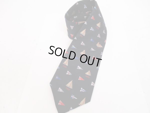 Photo1: LOUIS VUITTON LV Cup 1994 Silk Navy Neck Tie Rare #4499