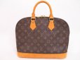 Photo2: LOUIS VUITTON Monogram Leather Brown Hand Bag Purse Alma #4501 (2)