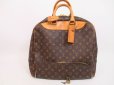 Photo1: LOUIS VUITTON Monogram Leather Brown Boston Bag Hand Bag Evasion #4505 (1)