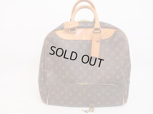 Photo1: LOUIS VUITTON Monogram Leather Brown Boston Bag Hand Bag Evasion #4505