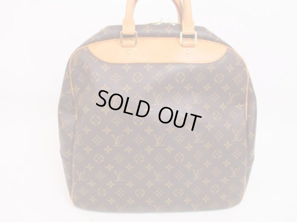 Photo2: LOUIS VUITTON Monogram Leather Brown Boston Bag Hand Bag Evasion #4505