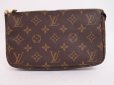 Photo2: LOUIS VUITTON Monogram Leather Brown Accessories Pouch Pochette #4508 (2)