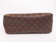 Photo5: LOUIS VUITTON Monogram Leather Brown Hand Bag Purse Deauville #4511