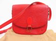 Photo1: LOUIS VUITTON Epi Leather Red Cross-body Bag Saint Cloud GM #4513 (1)