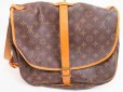 Photo2: LOUIS VUITTON Monogram Leather Brown Cross-body Bag Saumur 35 #4514 (2)