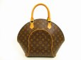 Photo2: LOUIS VUITTON Monogram Leather Brown Hand Bag Purse Ellipse MM #4527 (2)