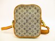 Photo2: LOUIS VUITTON Monogram Mini Canvas Blue Cross-body Bag Juliet PM #4528 (2)